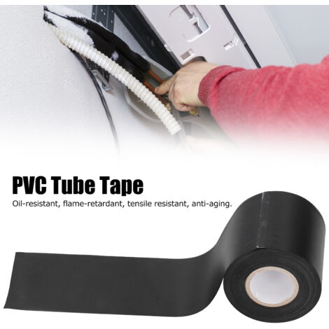 PVC-Schutzband für Klimaanlagenschläuche, 5 Rollen, 6 cm, Schwarz, ölbeständig
