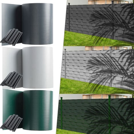 PVC Sichtschutzstreifen Doppelstabmatten Zaun Gartenzaun Sichtschutz Anthrazit PVC Sichtschutzfolie für Doppelstabmattenzaun