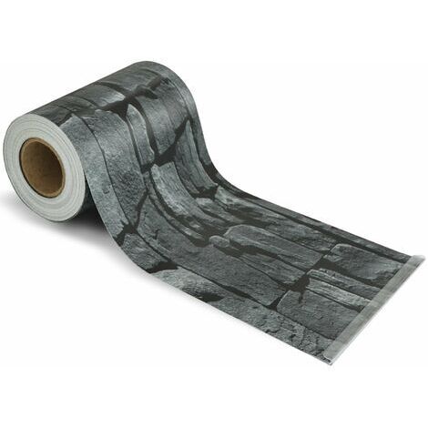 PVC Sichtschutzstreifen Für Gittermatten-Zäune Schiefer 0.19 x 35 m