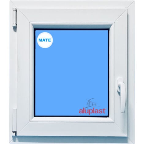 ECO-BLU PVC-U-Fenster 600x800 Weiß Links kippbar Drehkipp links Mattglas