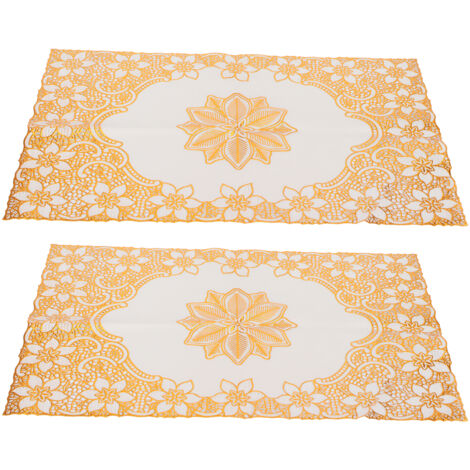PVC-Untersetzer, 30 x 45 cm, Gold – Tischschoner, elegante Küchen- und Hochzeitsdekoration