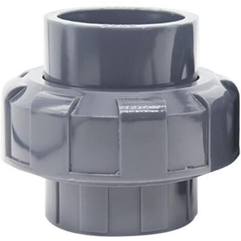 PVC-Verbindungsstück, 40 mm Innendurchmesser, Sanitärarmatur, grauer Klebeverschluss, Schnellverbinder für Aquarium und Teich