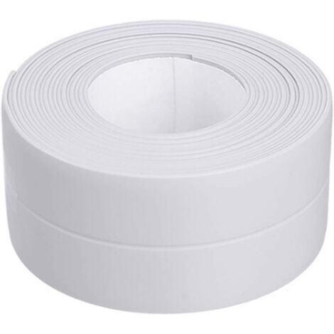 PVC Waterproof Tape White Adhesive Tape 3.2m3.8cm Self-Adhesive Waterproof Strip for Kitchen Sink Drain Bathroom