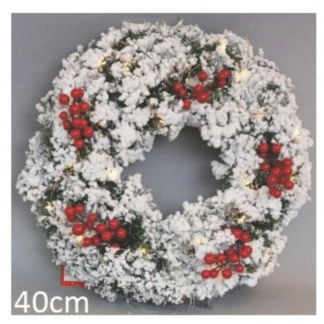 PVC Weihnachtsgirlande mit roten Beeren 40cm