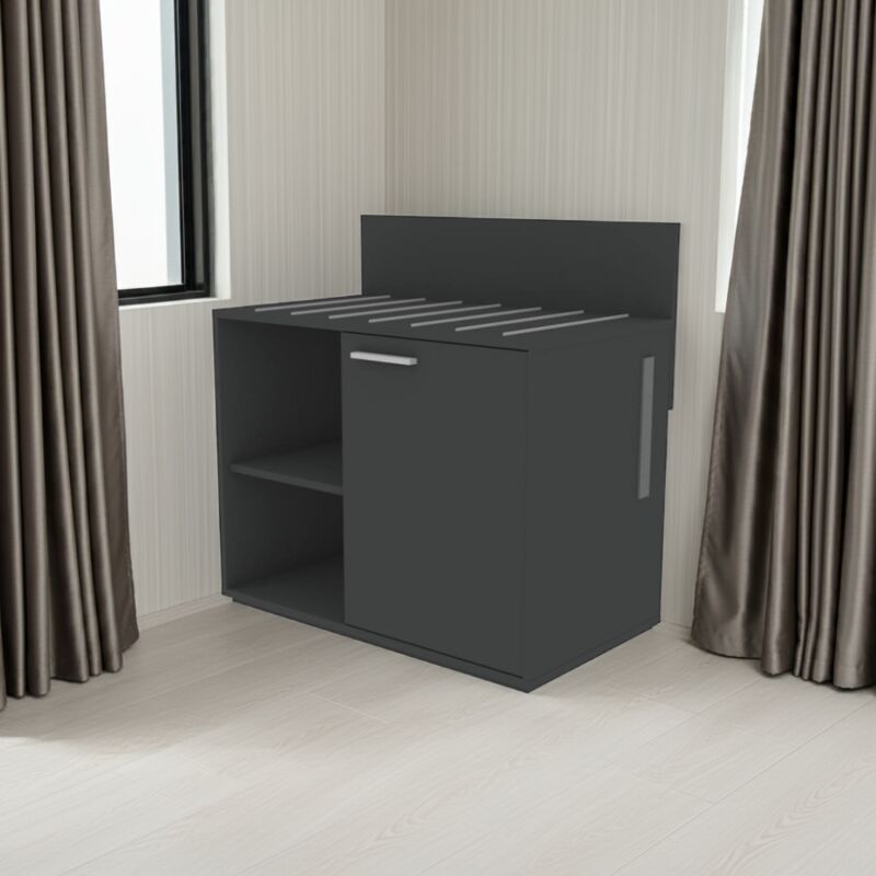 Mobilfino Camerette - pvfrigo - Porte-valise pour réfrigérateur et coffre-fort 90x60x68 (LxPxH) - Basalto