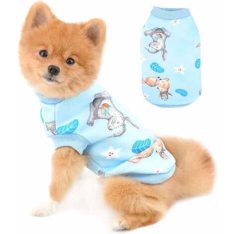 Pyjama pour chien renne Pjs pour petits chiens de taille moyenne Bleu