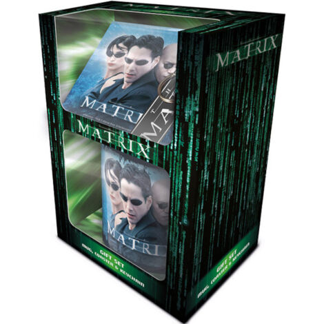 Pyramid International The Matrix - Juego de taza oficial de regalo, incluye posavasos, llavero, Multicolor