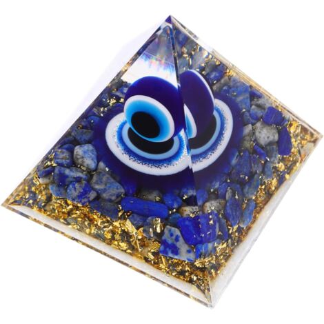 Pyramidal Artisanal en Lapis Lazuli Bleu Mini Pyramide de D