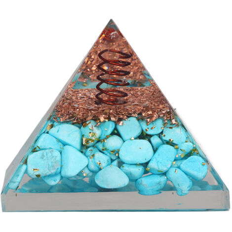 Pyramide aus zerkleinertem Kristallstein für Harzdekoration, als Wohn- oder Autoschmuck