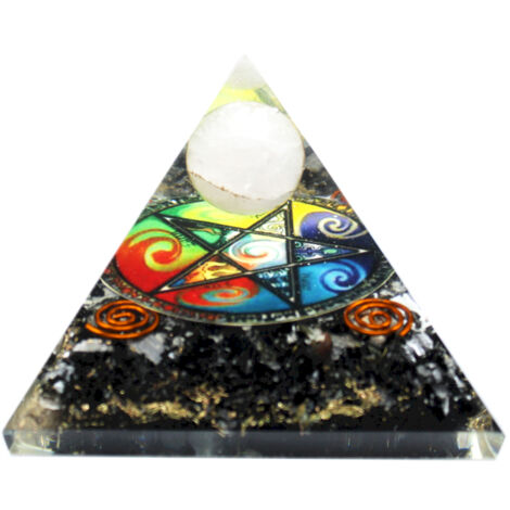 Pyramide d'Orgonite - Pentagone de Minuit - 70mm- Vendu par 1
