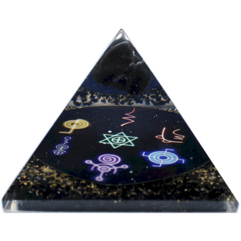 Pyramide d'orgonite - Reiki de minuit - 90 mm- Vendu par 1