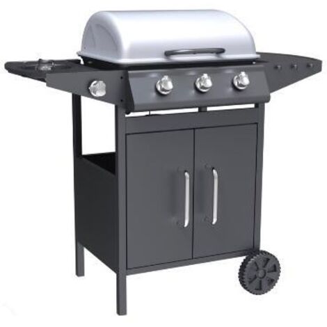 Pyramidea BBQ3PL1 Barbecue e bistecchiera Carrello Gas Nero Acciaio inox