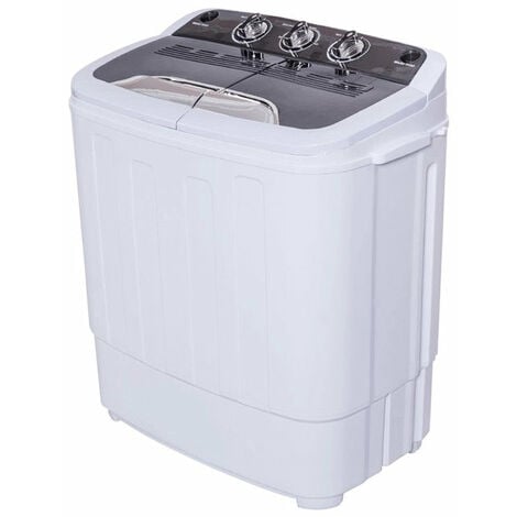 GOPLUS Lavatrice Portatile, Lavatrice Centrifuga Silenziosa 310W di Potenza  4,5kg 45L di Capacit¨¤ con 10 Programmi, Bianco