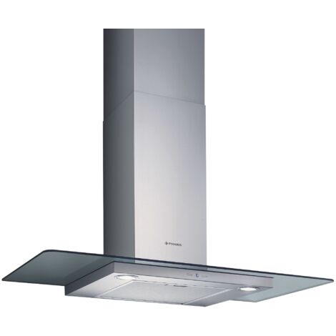 Pyramis Dunstabzugshaube CIELO Wandhaube 90 Edelstahl & Sicherheitsglas