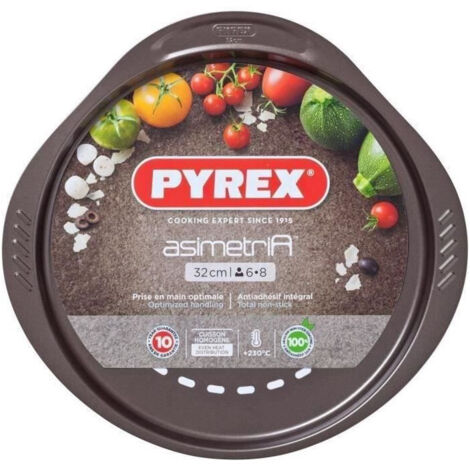 Pyrex Asimetria plat à pizza marron 32 cm antiadhésif