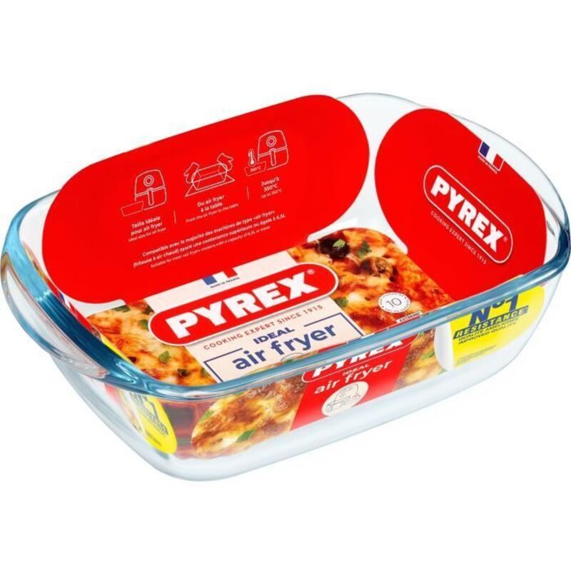 Plat air fryer PYREX 1450143 Rectangulaire En verre borosilicate 23 x 15 cm - vue 2
