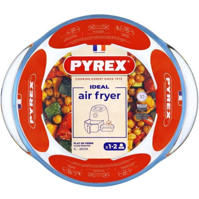 Base ronde 20X18 verre pour air fryer - Pyrex