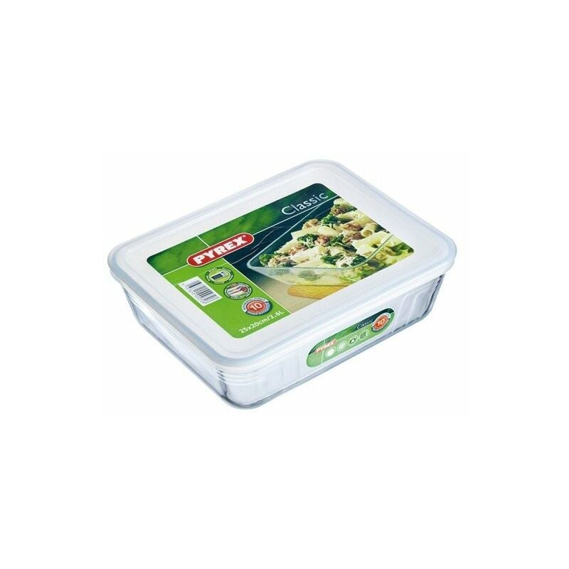 F03YO BOITE RECTANGLE EN VERRE COUVERCLE PLASTIQUE 0,80 L - Pyrex