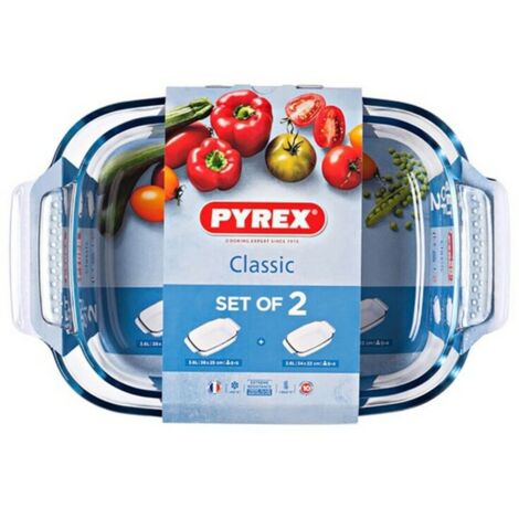 Pyrex - Set de 2 plats 35x23 cm et 39x25 cm