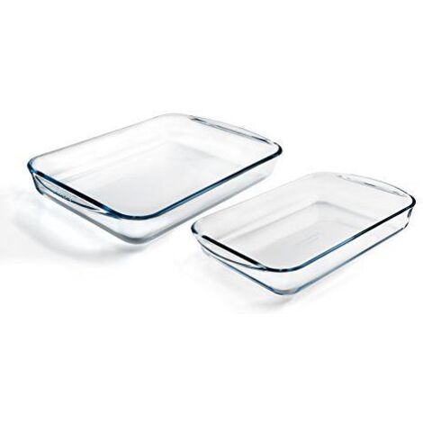 Pyrex - Set de 2 plats 35x23 cm et 40x27 cm