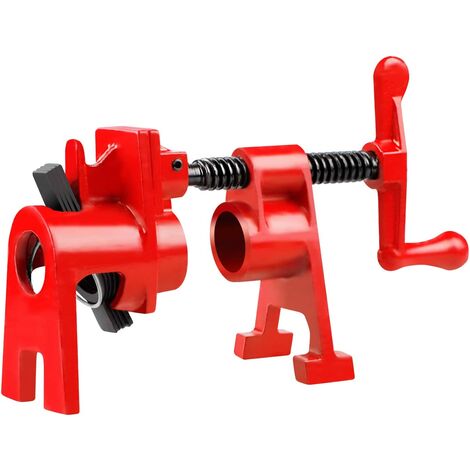 Pz 3/4 "Fascetta per tubi Morsetto per tubi Dispositivo a morsetto rapido, Set per banco da lavoro per la lavorazione del legno in ferro, Set di morsetti per tubi a vite a morsetto rapido