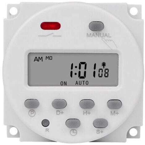 pz Interruttore orario LCD CN101A 12V 110V 220V relè orario pannello display lampione Alimentazione Timer (220V),