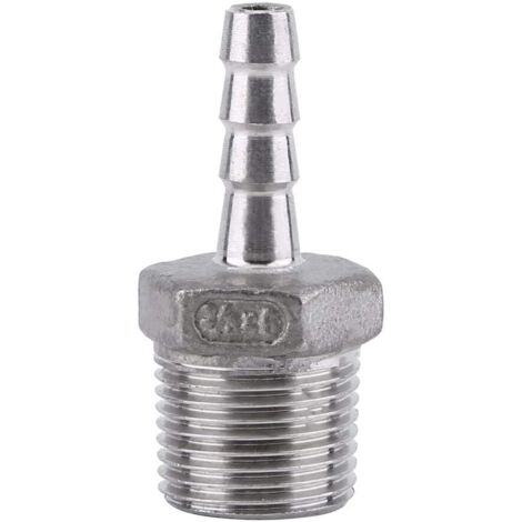 pz Raccordo per tubo spinato Connettore adattatore filettato DFE Coda per tubo flessibile Acciaio inossidabile SS304 1/8"3/4" (3/86 mm)