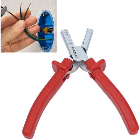 PZ0.25-2.5 Crimpzange mit ergonomischem Gummigriff für elektrische Hausanschlüsse