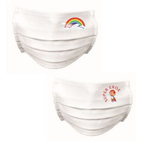 PZ.10 MASCHERINE BAMBINI SORRISO FANTASIE MISTE M/F IDROREPELLENTE Junior Sorriso 7-10 Anni