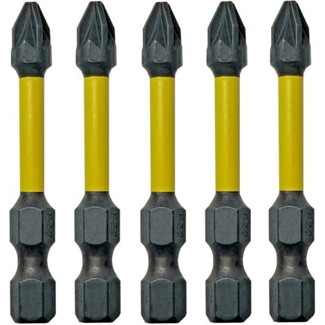 PZ2 Impact-Schraubendreherbits – 5er-Pack  50-mm-Schraubendreherbit-Set  PZ2-Schraubendreherbits  POZI 2 Impact-Bit-Set  Phillips-Schlagschrauberbit-Set, kompatibel mit DeWalt, Milwaukee, Makita, Bosc