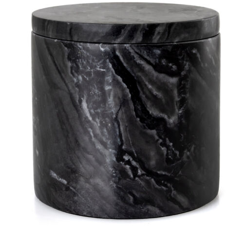 Q-BATH PREMIUM DECOR 1527 Kosmetikbehälter, schwarzgrauer Marmor