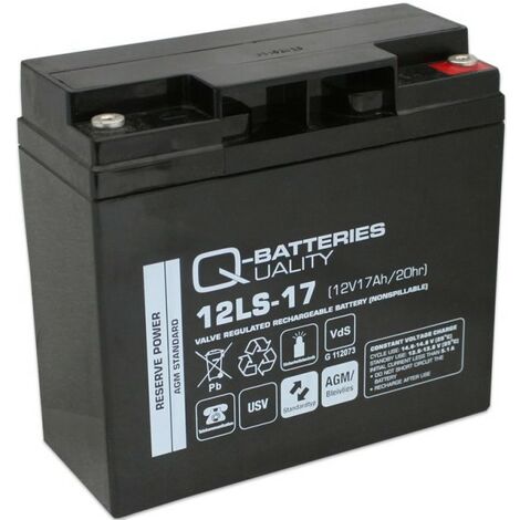 Q-Batteries 12LS-17 12V 17Ah Blei-Vlies-Akku / AGM VRLA mit VdS