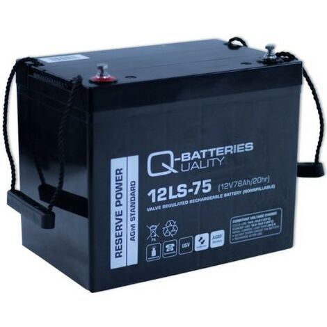 Q-Batteries 12LS-75 12V 75Ah Blei Akku Standard-Typ AGM 10 Jahres-Typ