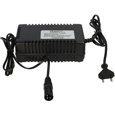 Q-Batteries BL 24-3 Ladegerät XLR-Stecker für Bleiakkus 24V - 3A Ladestrom IU0U Ladekennlinie