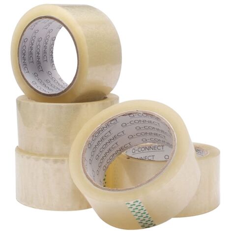 Q-CONNECT KF01791 - nastro adesivo economica speciale imballaggio alta aderenza 50 mm x 66 m colori assortiti, 6 pezzi