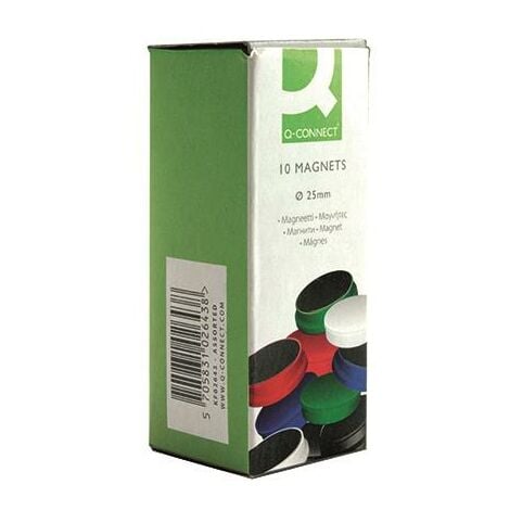 LIDERPAPEL Q-Connect Magnet 25Mm Assorted Pk10 - KF02643