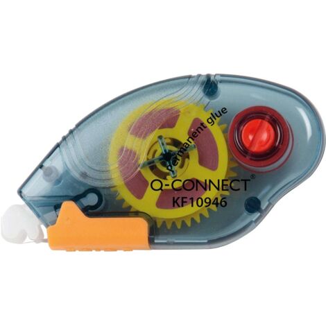 q-connect rouleau compact adhésif permanent 6,5 mm dede largeur x 8,5 mt - unité