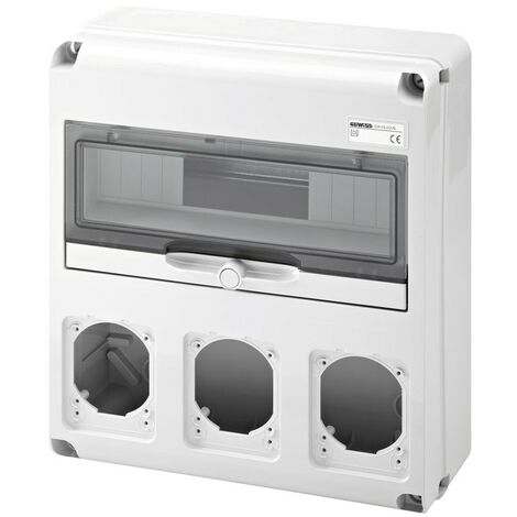 Q-din standardrahmen 14 module 3 flansche ip65 gw68005n