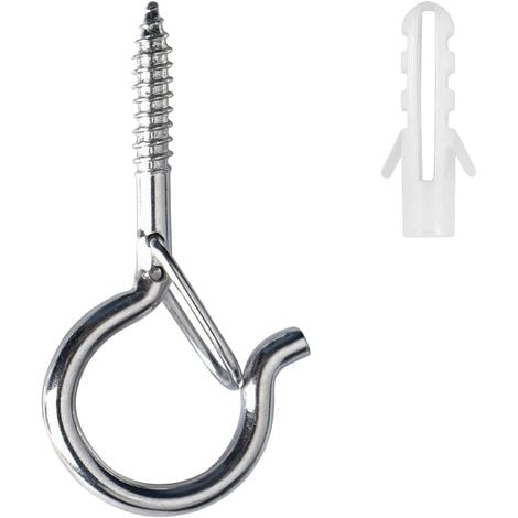 300pcs Metal Screw Hook Cup Hook Hanger with Screw Ceiling Hook