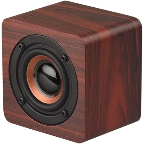 Q1 Mini-Bluetooth-Lautsprecher aus Holz, tragbarer kabelloser Subwoofer, starker Bass, kraftvolle Soundbox, Musik-Zauberwürfel für Smartphone, Tablet, Laptop