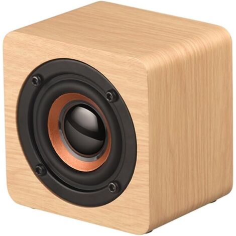Q1 Mini-Bluetooth-Lautsprecher aus Holz, tragbarer kabelloser Subwoofer, starker Bass, kraftvolle Soundbox, Musik-Zauberwürfel für Smartphone, Tablet, Laptop