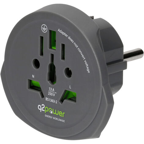 Q2 Power q2-1.100100-TH Reiseadapter