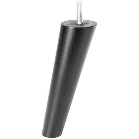 Q&ampQ pata madera conica inclin. h150 m8 negro , La pata de madera cónica inclinada es ideal para sofás y muebles, fabricada en madera resistente, con un acaba