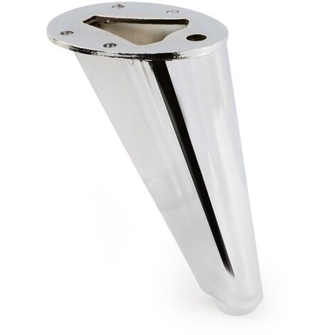 Q&ampQ pata metálica cone h130 acabado cromo , La pata metálica Cone es ideal para sofás y muebles, fabricada en metal duradero con una altura de 130 mm.