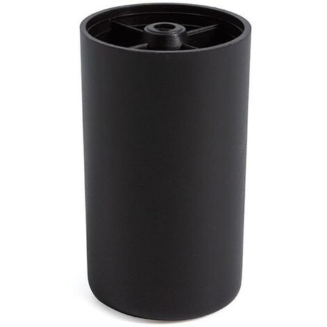 Q&Q pata plástico redonda aron d55 h105 negro , La pata de plástico redonda Aron de Q&Q, fabricada en España, es ideal para muebles, con un diámetro de 55 mm