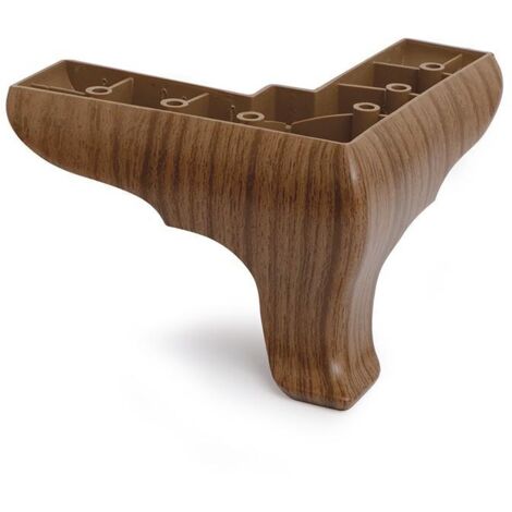 Q&ampQ pata plast.okaliptus 140x140 h100 nogal , La pata de plástico en color nogal de 140x140 mm es una pata de mueble de alta calidad, fabricada por la recono