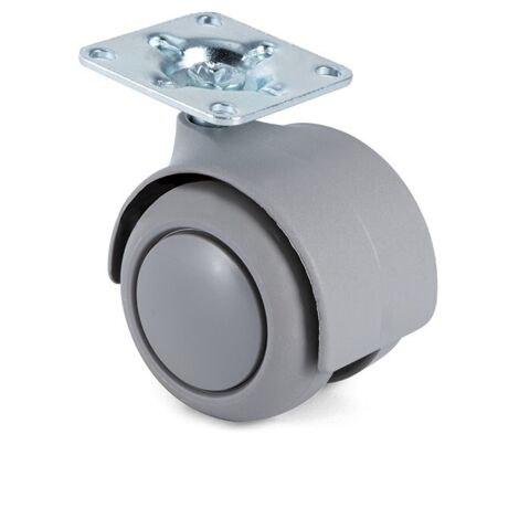 Q&ampQ rueda giratoria onixa aro de goma ø50 gris plástico , La rueda giratoria Onixa aro goma de Q&ampQ, con un diámetro de 50mm, es ideal para mover muebles fáci