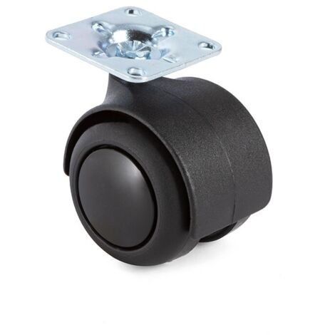 Q&ampQ rueda giratoria onixa aro de goma ø50 negra plástico , La rueda giratoria Onixa aro goma de Q&ampQ es ideal para muebles, con un diámetro de 50mm, acabado e