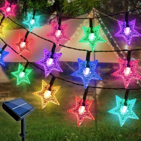QAZQA 100 LED Guirlande Lumineuse Solaire, 12M 8 Modes LED Star Eclairage Lumineuse Solaire, Étanche Guirlande Solaire Exterieur Pour ExtéRieur/IntéRieur, Jardin, Patio, Mariages, FêTes, NoëL