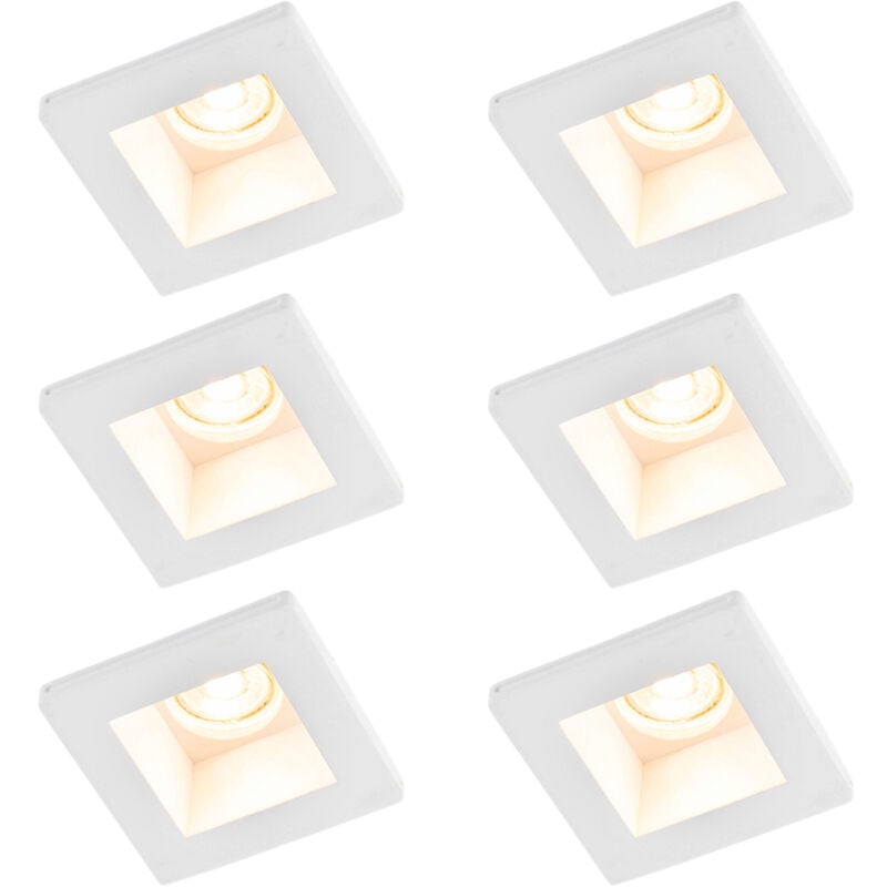 Qazqa - 102696 - Spot encastrable - 6 pièces - l 12 cm - - éclairage intérieur - Salon i Chambre i Cuisine i Salle à manger